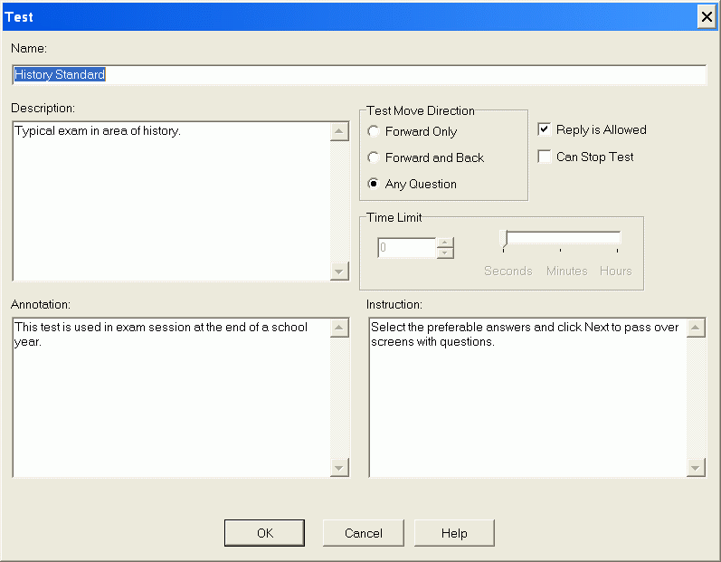 Test Configuration Test Configuration of Sindy